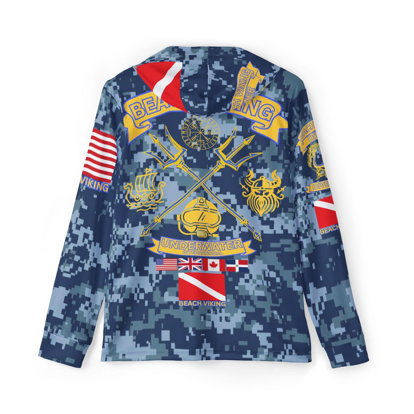 Blue Camo Dive Team Hoodie