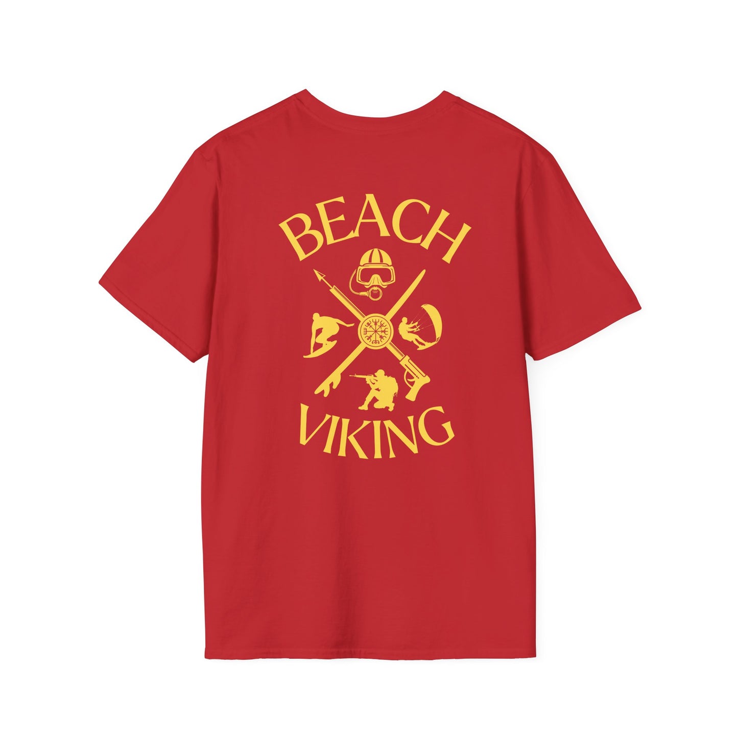 Beach Viking American Flag Short Sleeve