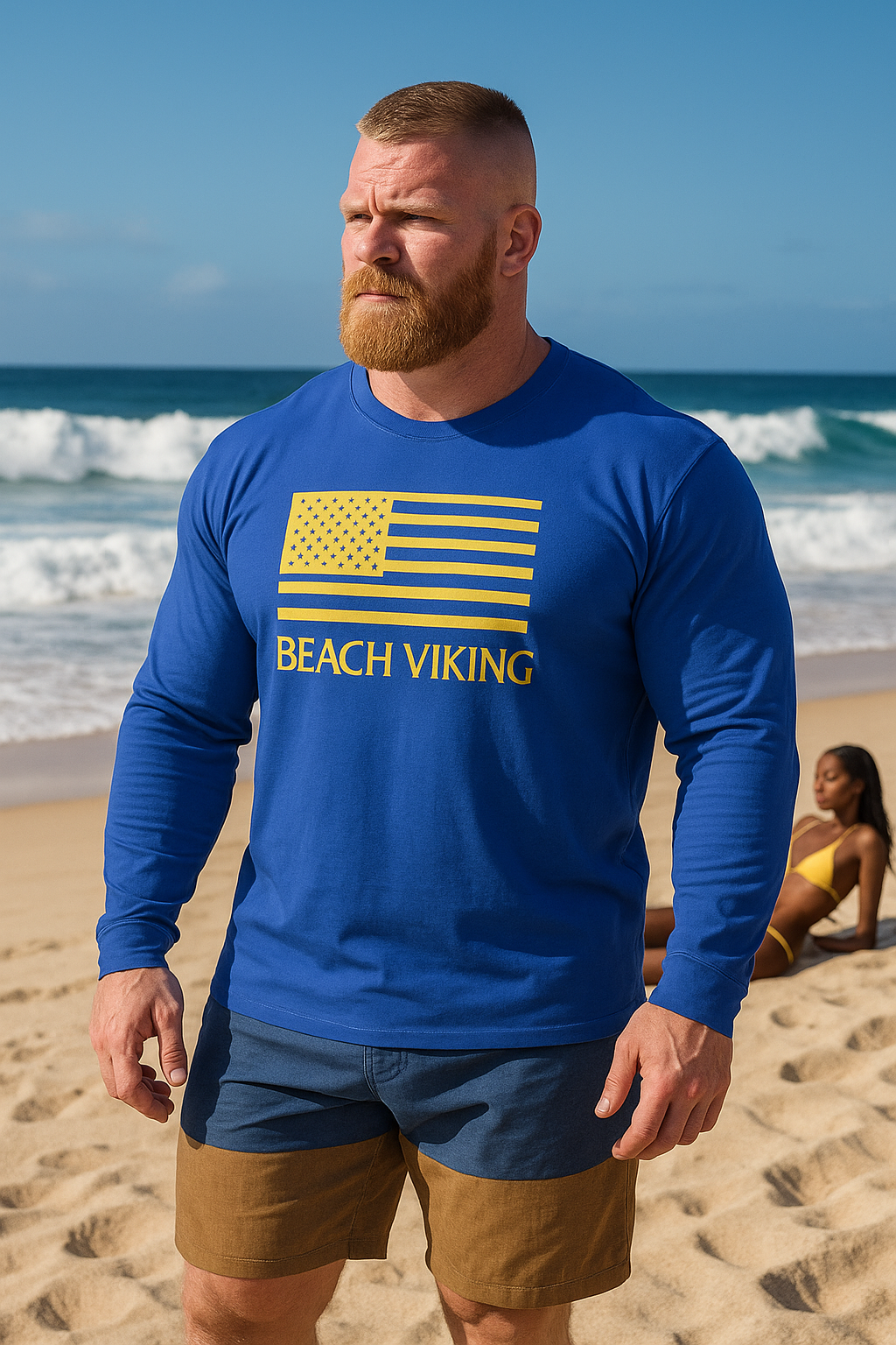Beach Viking Loose Fit Long Sleeve Rash Guard