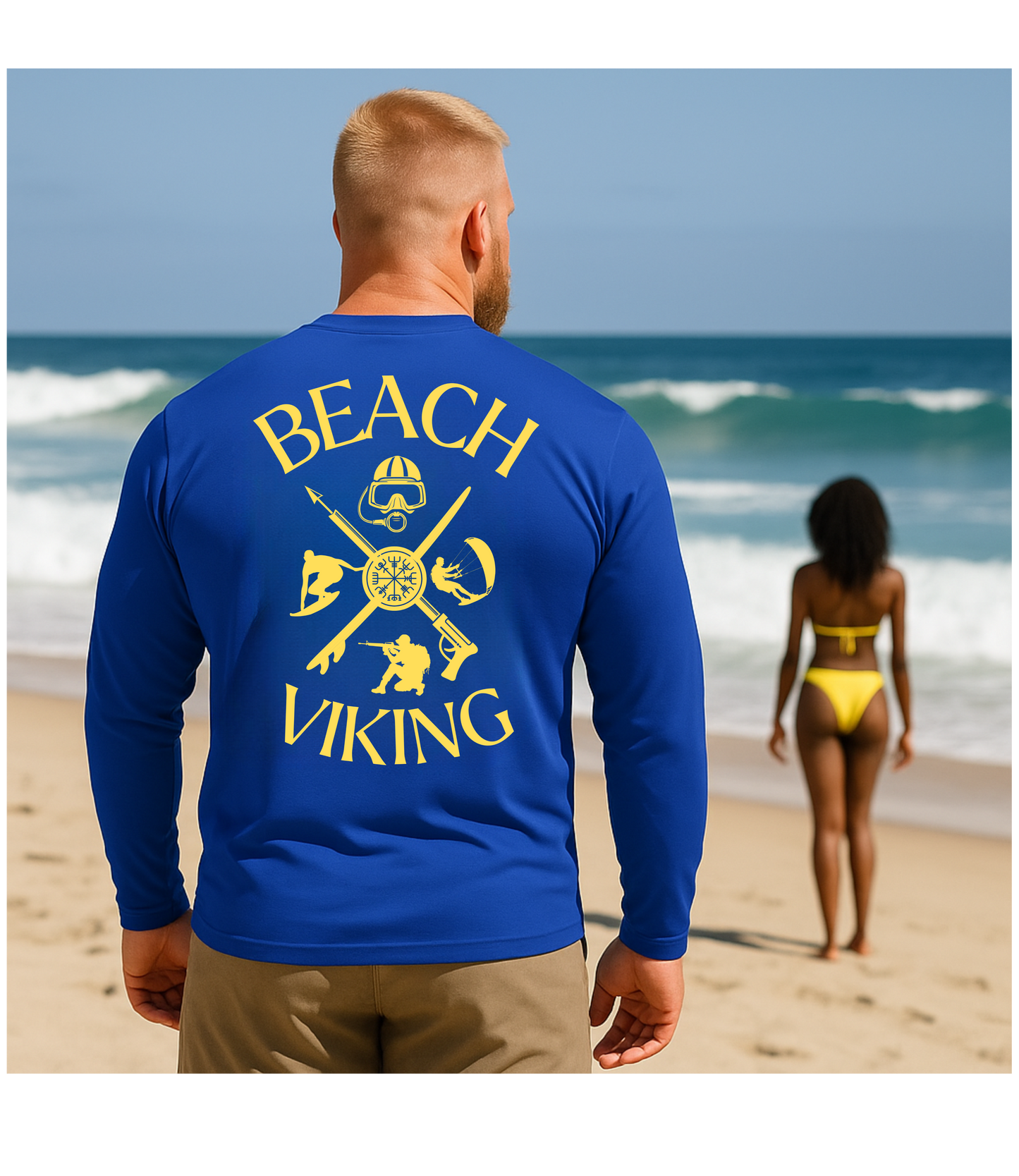 Beach Viking Loose Fit Long Sleeve Rash Guard