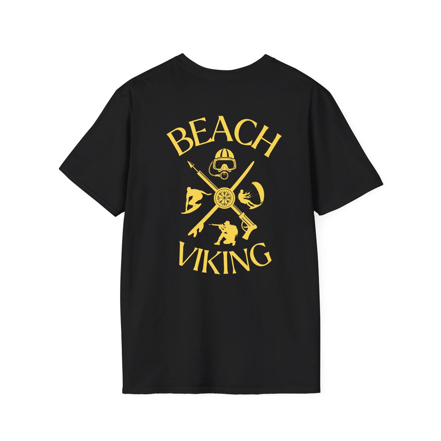 Beach Viking American Flag Short Sleeve