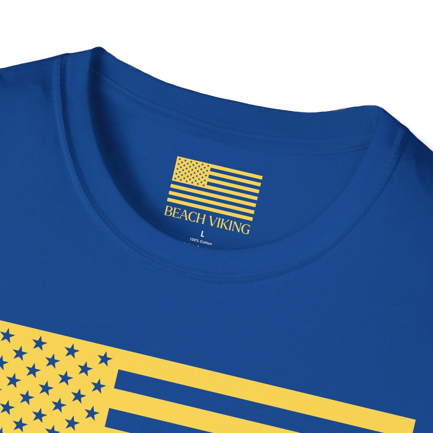 Beach Viking American Flag Short Sleeve