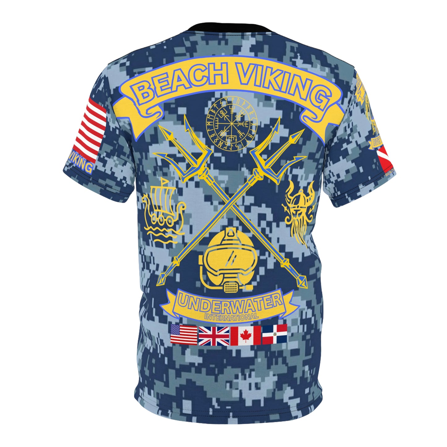 Blue Camo Dive Team T-Shirt
