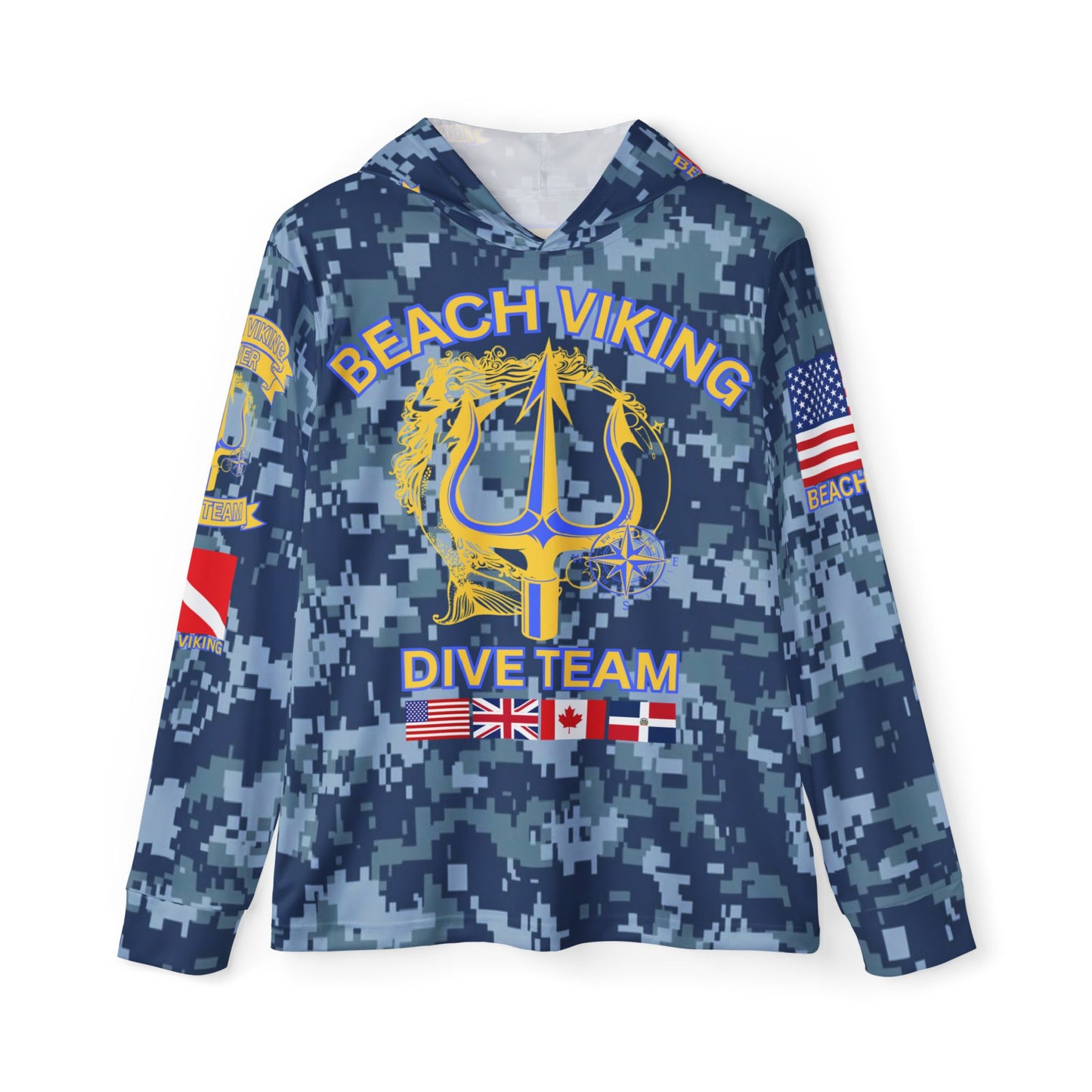 Blue Camo Dive Team Hoodie