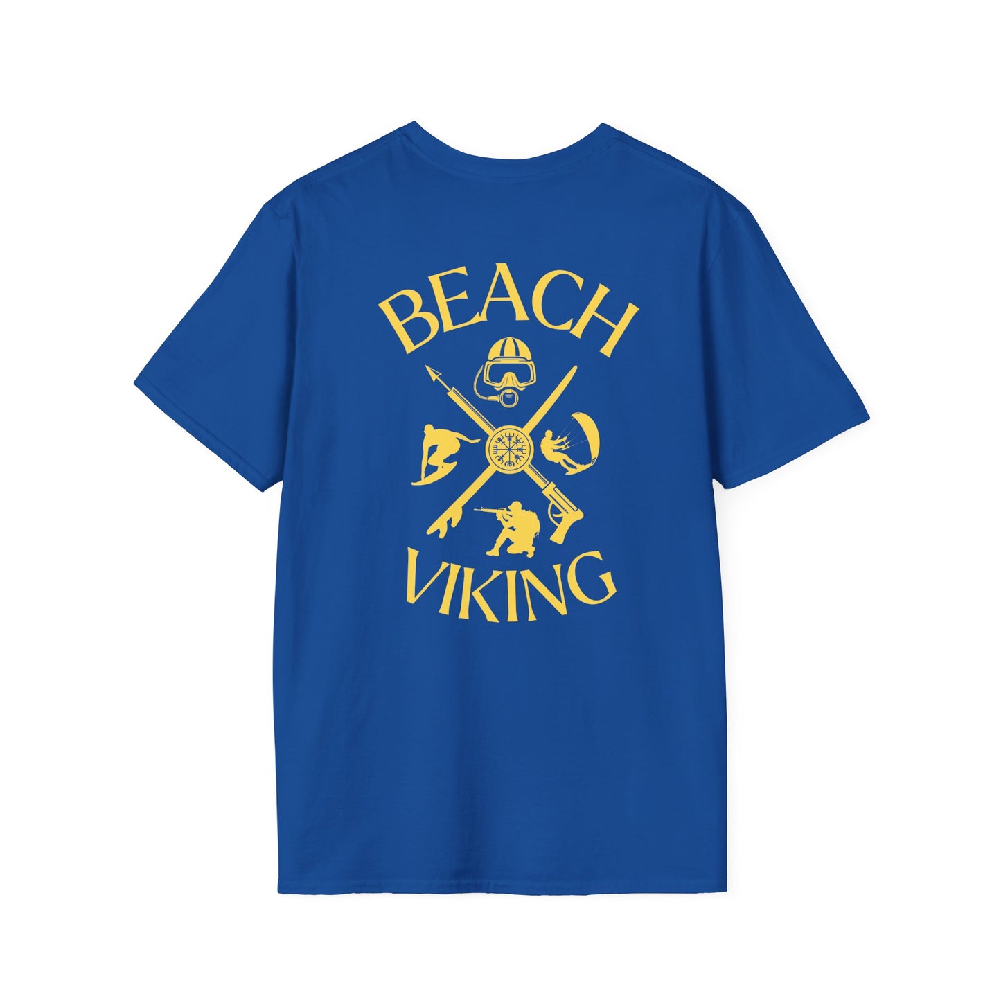 Beach Viking American Flag Short Sleeve